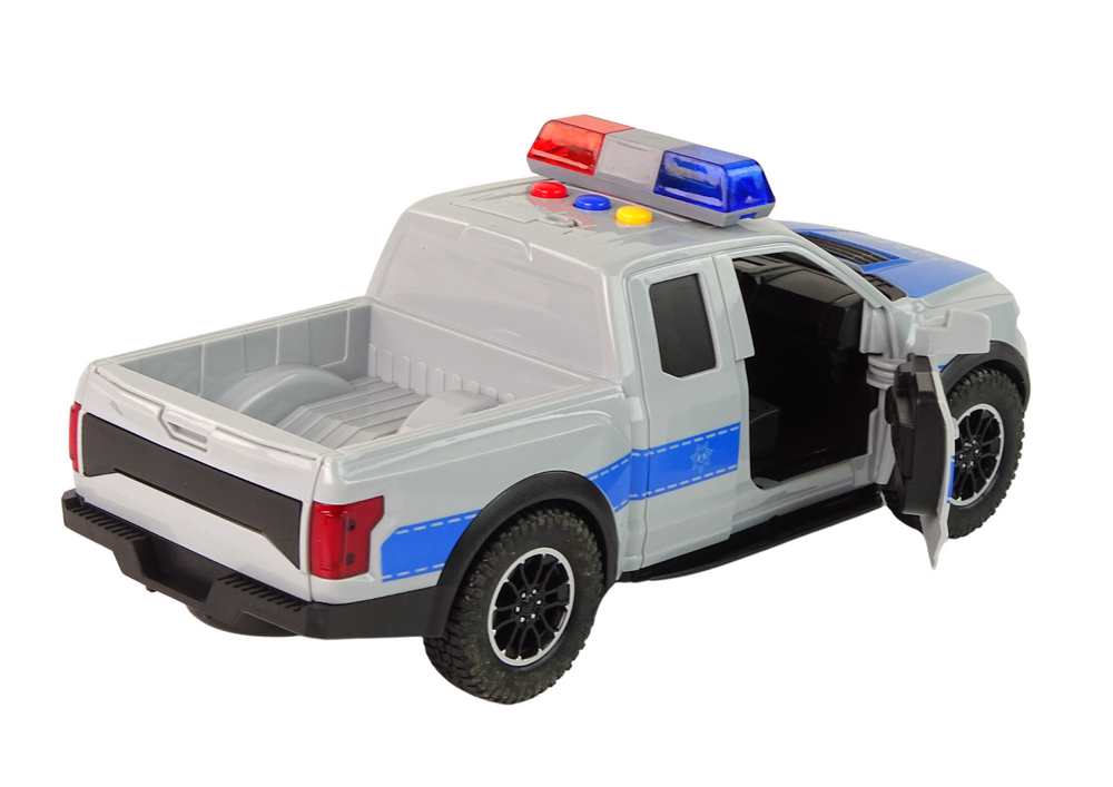 Off-Road Vehicle Police Gray Opening Door Sound Light