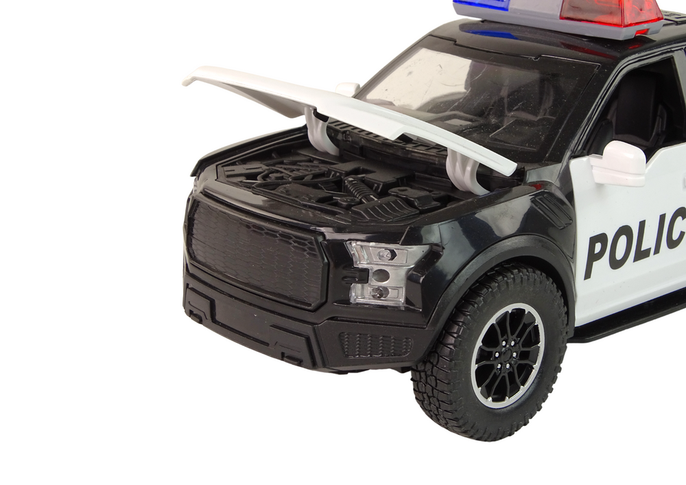 Offroad Vehicle Police Black Opening Door Sound Lights