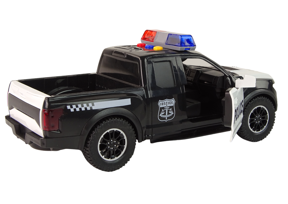 Offroad Vehicle Police Black Opening Door Sound Lights