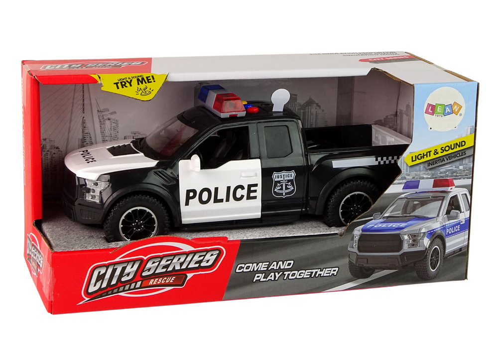 Offroad Vehicle Police Black Opening Door Sound Lights