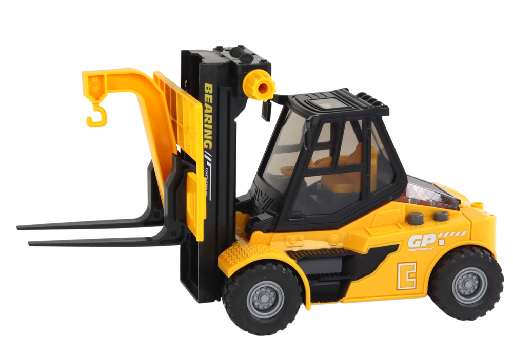 Yellow Forklift 1:16 Moving Forks Sounds Lights