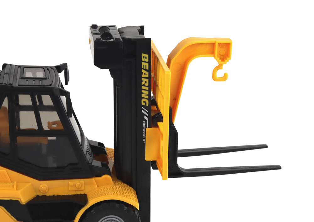 Yellow Forklift 1:16 Moving Forks Sounds Lights