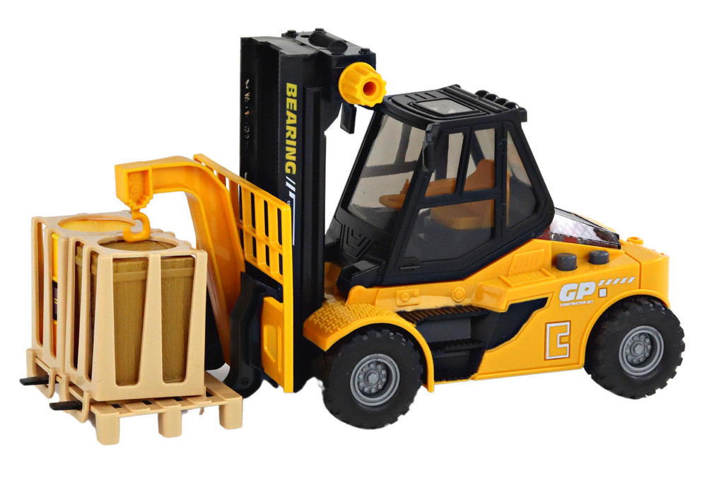 Yellow Forklift 1:16 Moving Forks Sounds Lights