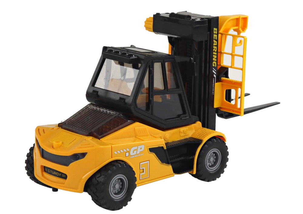 Yellow Forklift 1:16 Moving Forks Sounds Lights