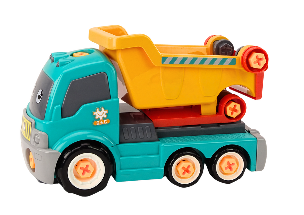 Cartoon Tipper Truck Turning DIY Turquoise