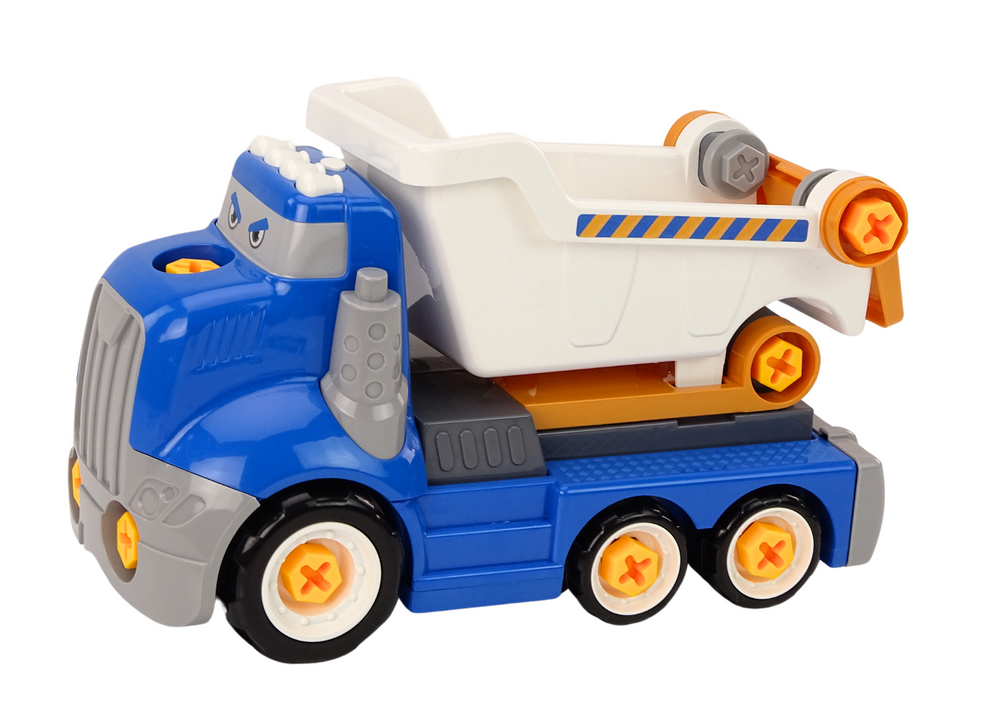 Blue Cartoon Turning Tipper DIY Truck