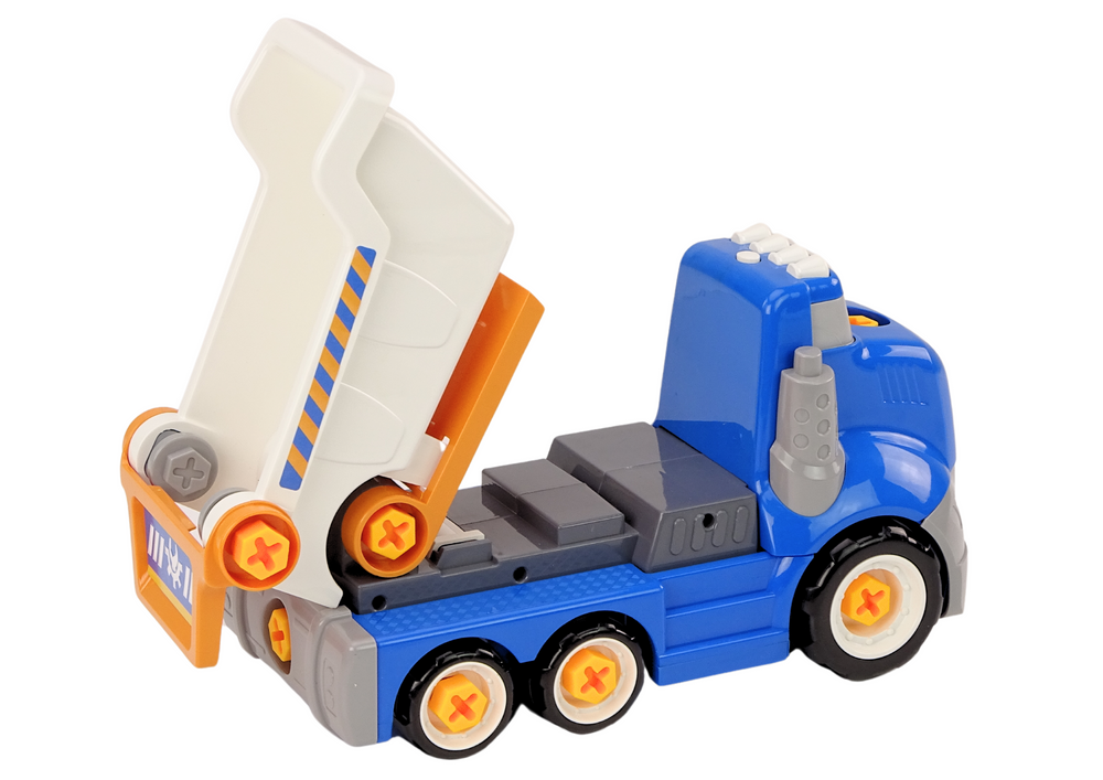 Blue Cartoon Turning Tipper DIY Truck