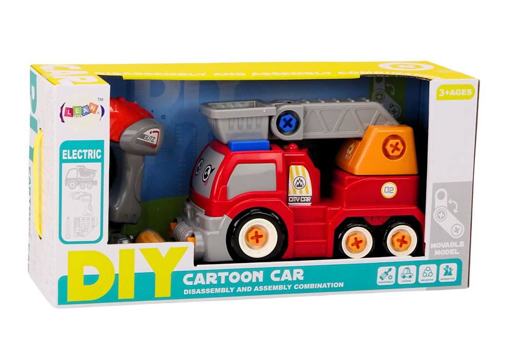 Cartoon Boom Truck To Disassemble DIY Red