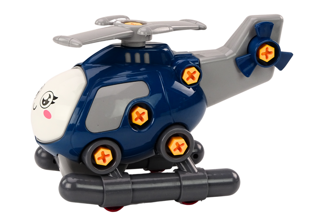 DIY Turning Cartoon Helicopter Blue