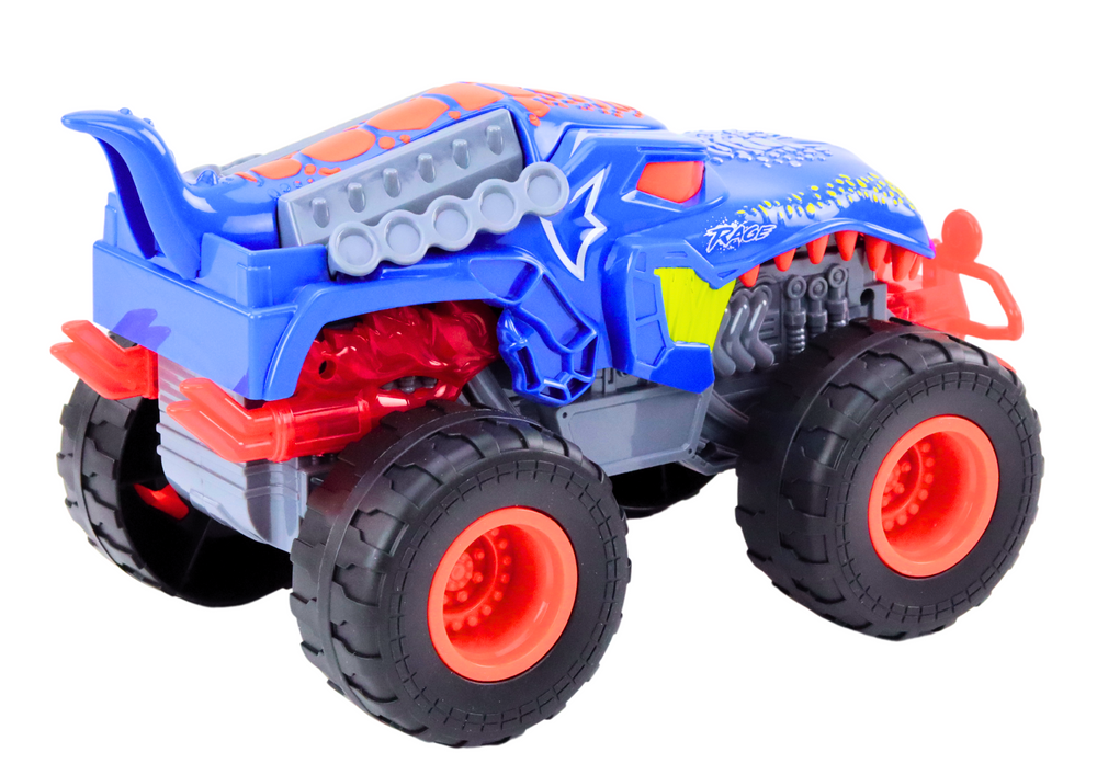 Offroad Car Dinosaur Velociraptor Lights Sounds Drive Blue