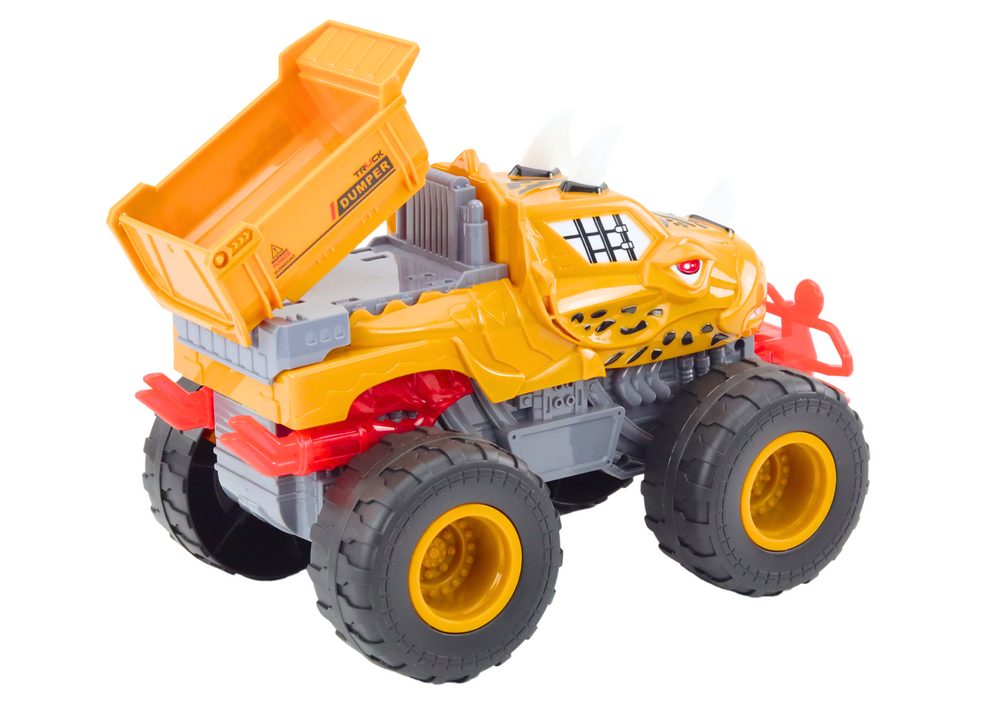 Off-road Car Dinosaur Friction Drive Dump Truck Orange