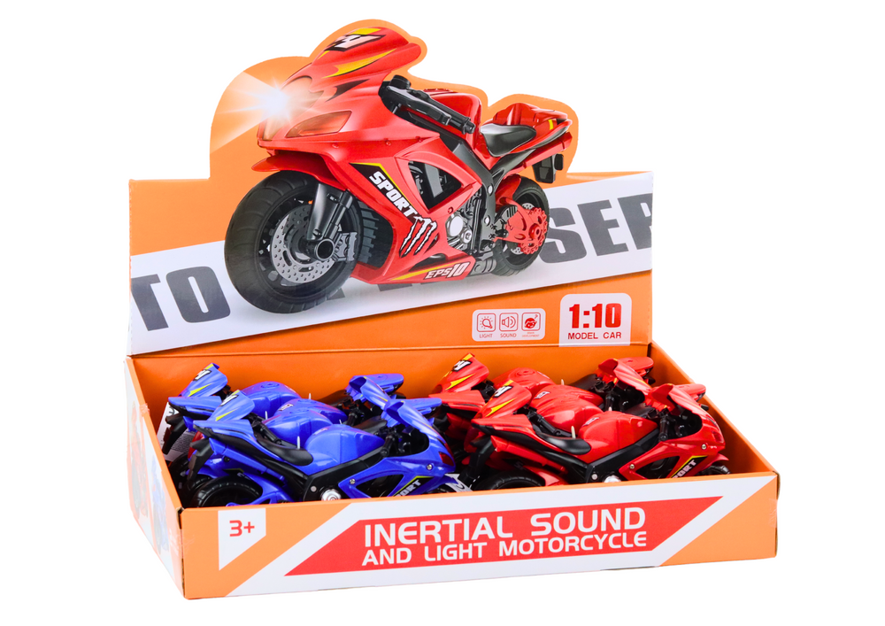 Sports Motorcycle Friction Drive Light and Sound 2 Colors