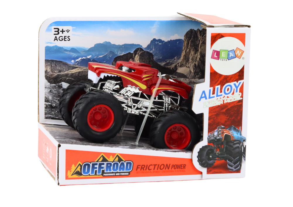 Toy Car Off-Road Vehicle Big Rubber Wheels Red