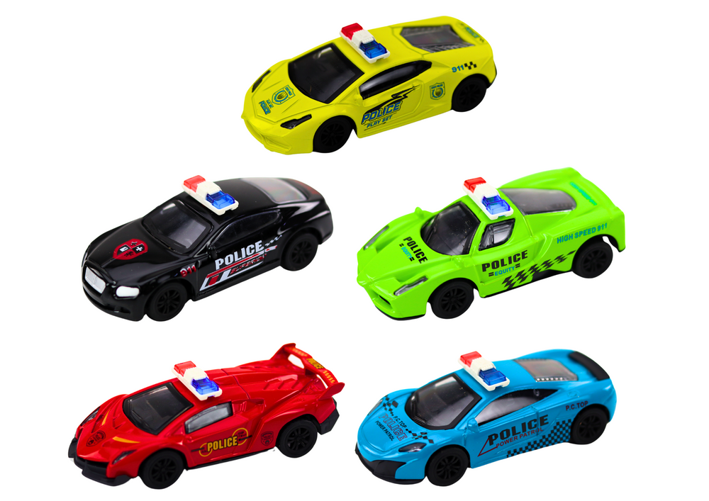 Toy car Police spring 1:43 Metal drive Rubber wheels