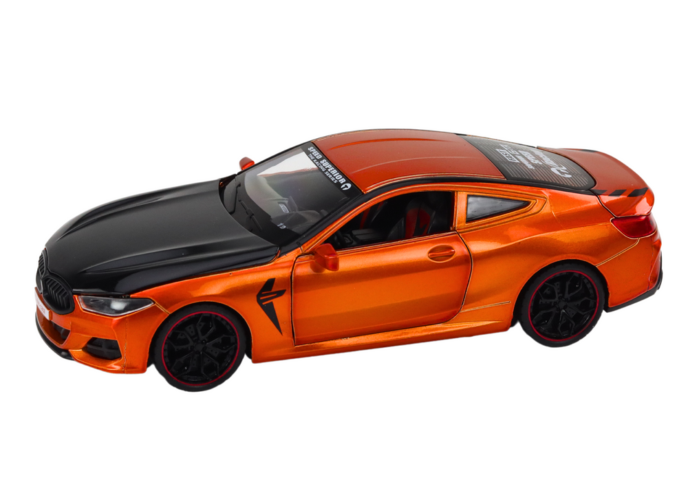 Sports Car Metal Friction Drive Openable Elements 1:24 Orange