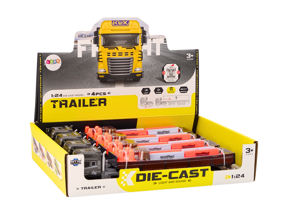 ﻿Truck With Trailer 1:24 TIR Car Truck Accessories Sounds