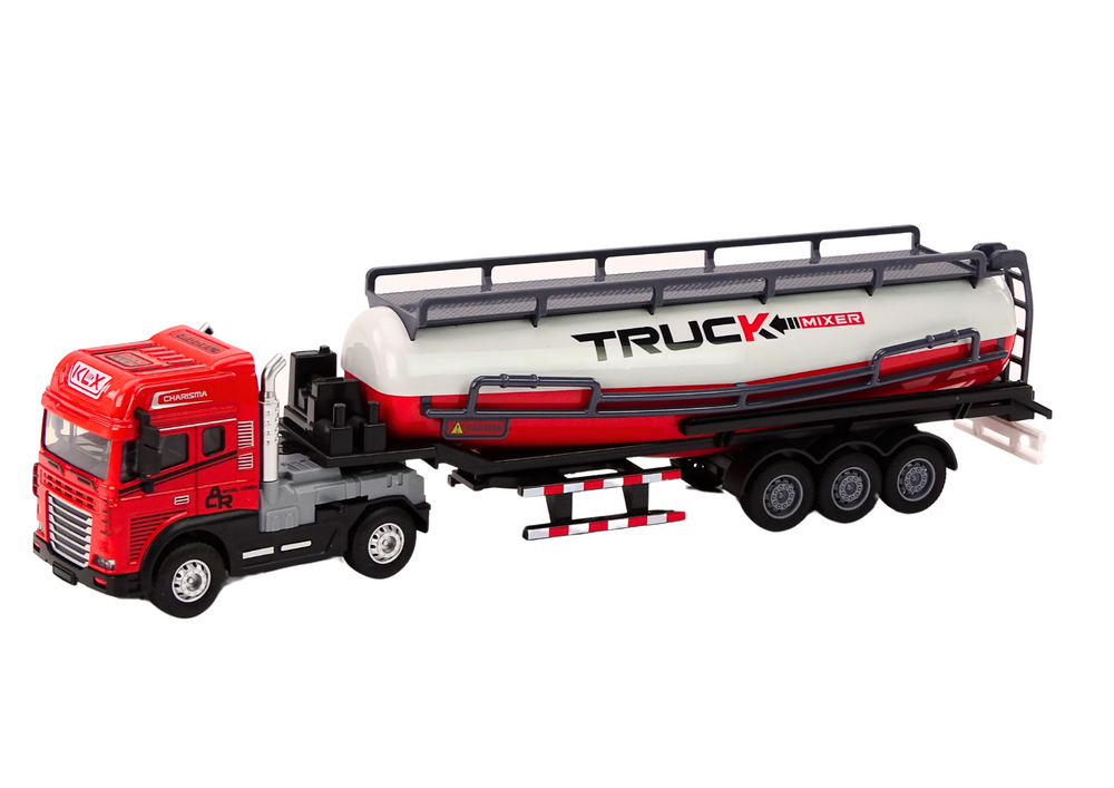 Truck With Trailer TIR Tanker 1:24 Car Truck Red Sounds