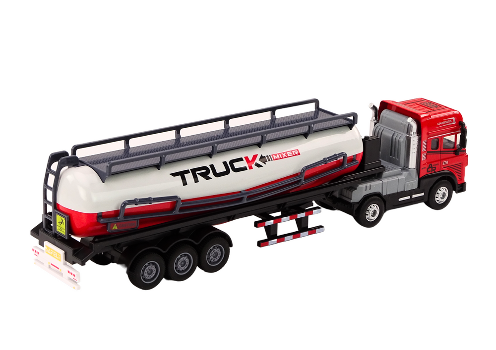 Truck With Trailer TIR Tanker 1:24 Car Truck Red Sounds