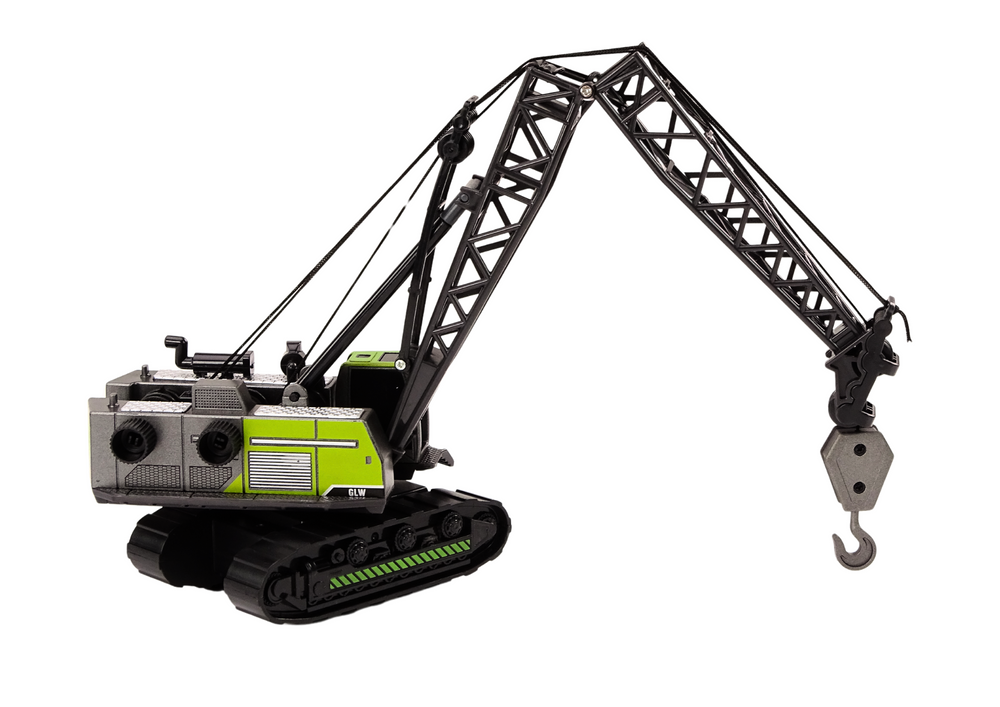 Crawler Crane Metal Hook Crane 1:55 Black and Green