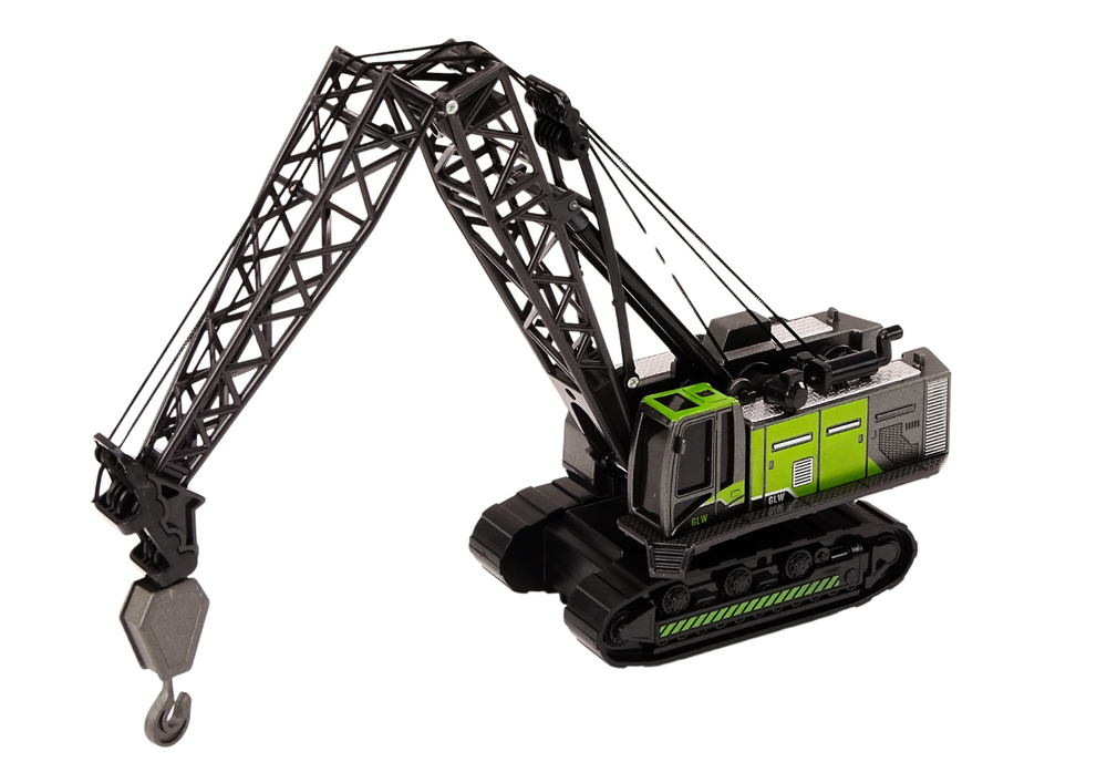 Crawler Crane Metal Hook Crane 1:55 Black and Green