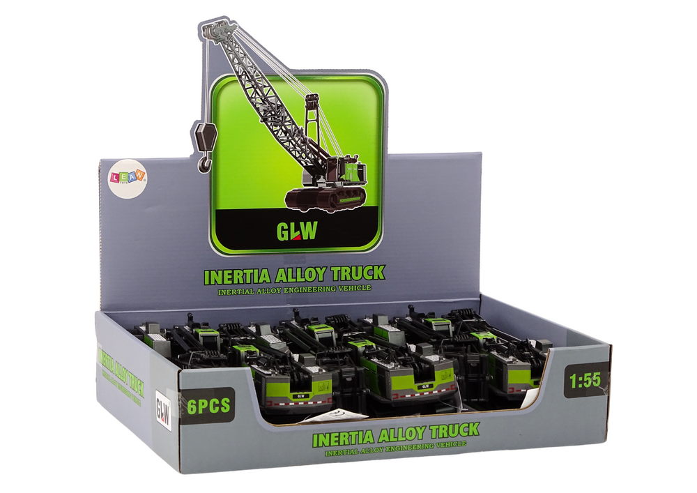 Crawler Crane Metal Hook Crane 1:55 Black and Green