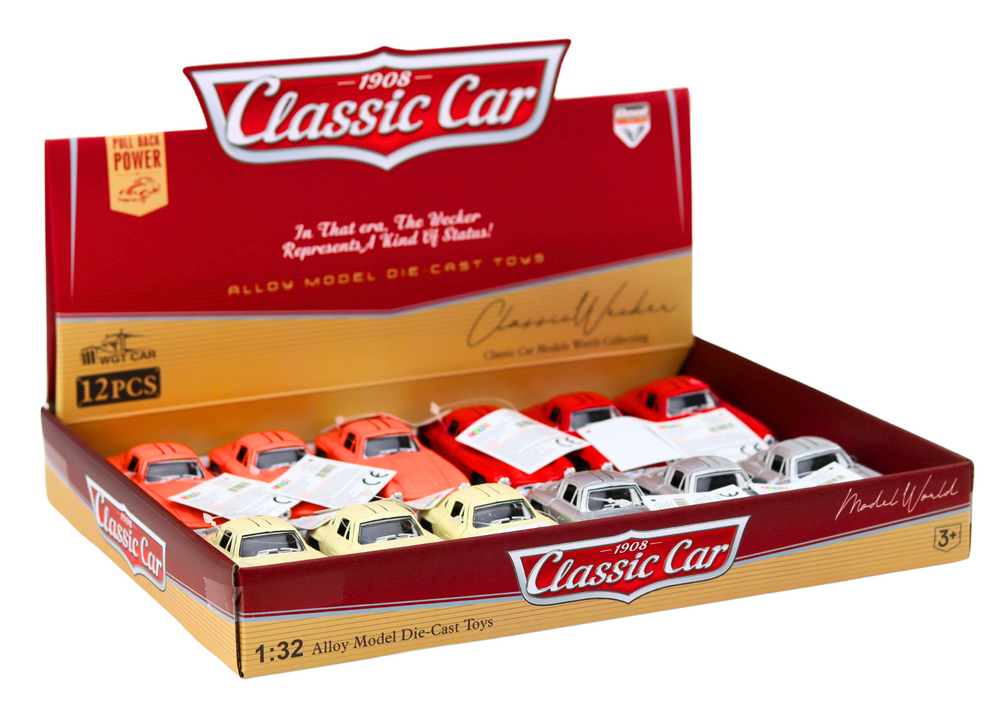 Classic Car 1:32 Metal Opening Doors Drive