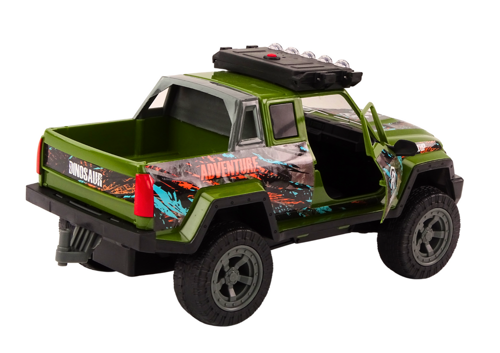 Off-Road Hunting Car Hunter Dinosaur Lights Sounds Green