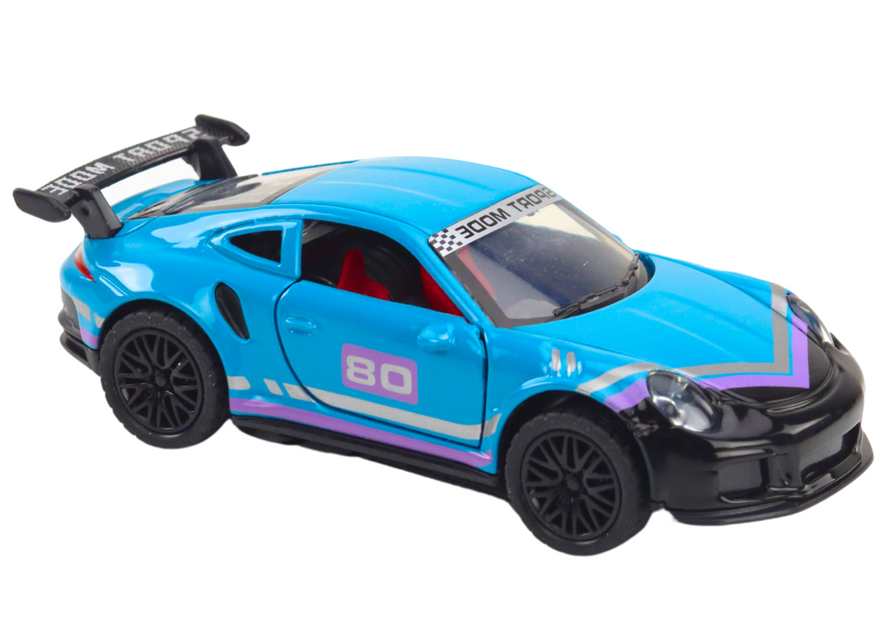 Car Sports Car 1:32 Friction Drive Metal Turquoise