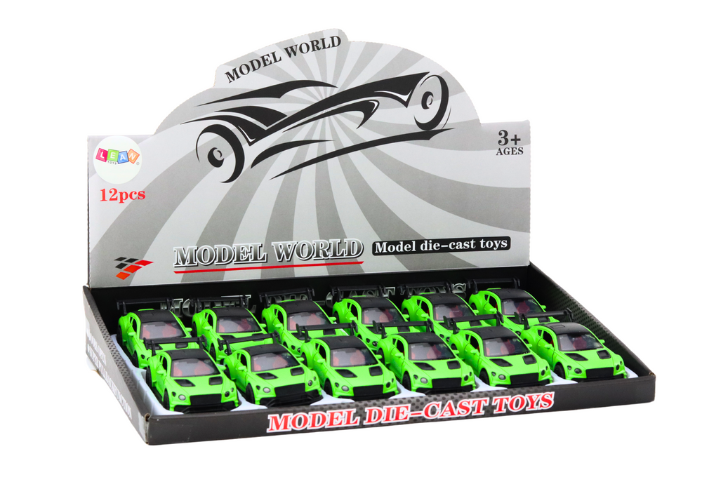 Toy Car Sports Car 1:32 Friction Drive Matte Green