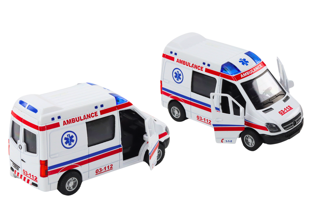 Ambulance Ambulance 1:32 Opening Doors Lights Sounds Drive White