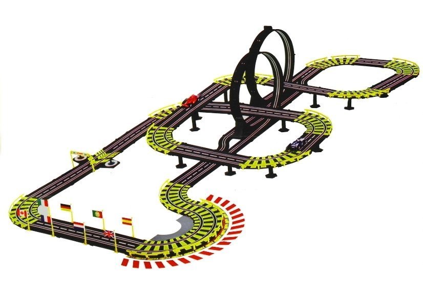 Wonderful Two-lane Racing Track 1157cm Length