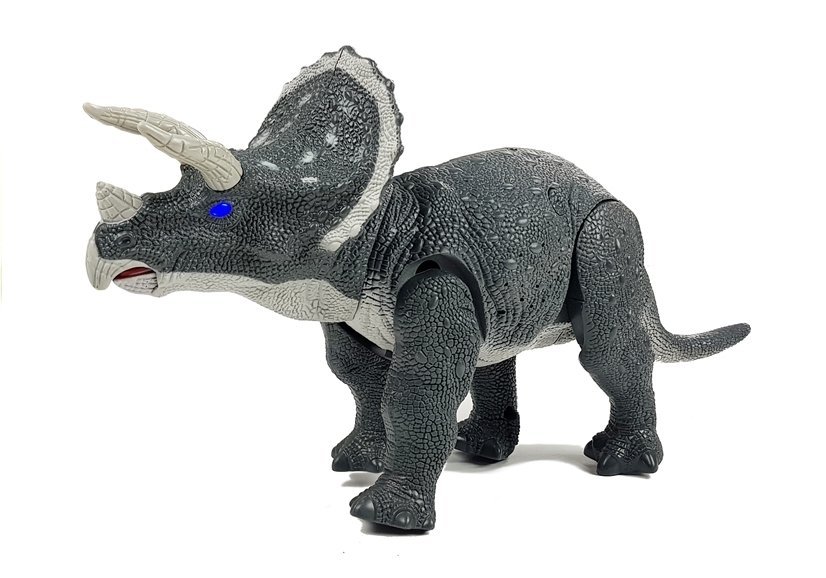 Large Battery Operated Dinosaur Triceratops Gray