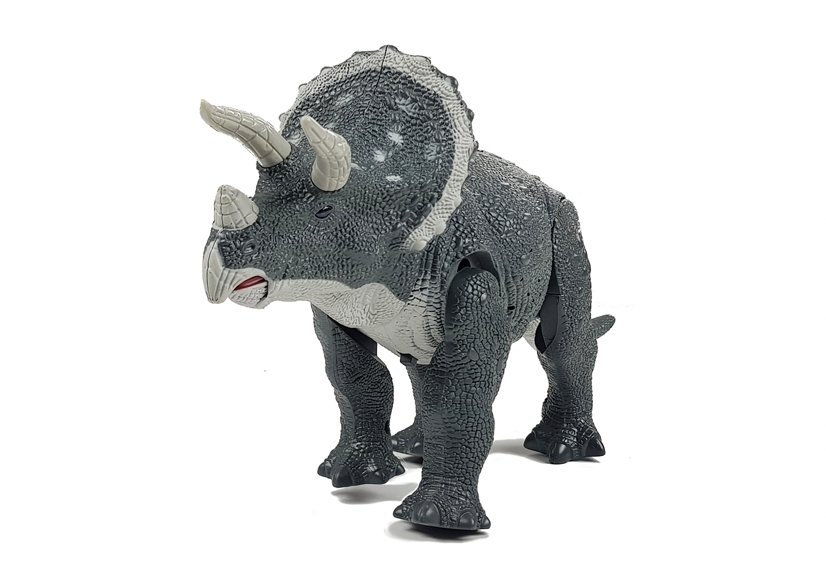 Large Battery Operated Dinosaur Triceratops Gray