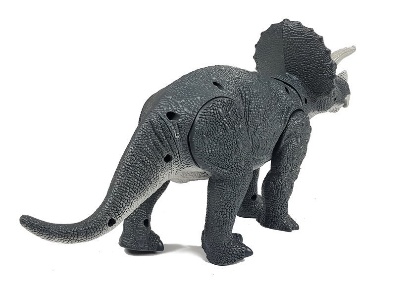 Large Battery Operated Dinosaur Triceratops Gray