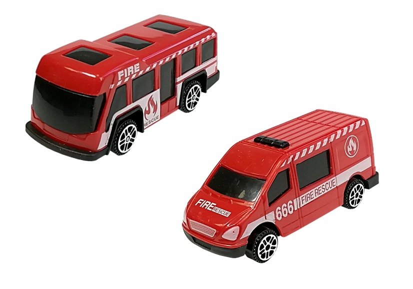 Fire brigade truck Sorter Suitcase with cars Helicopter Red