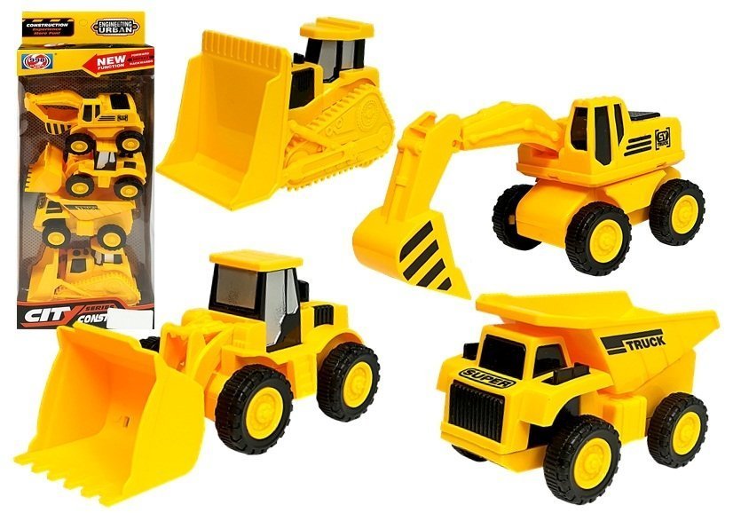 Construction Vehicle Set 4 pieces Frictional Drive