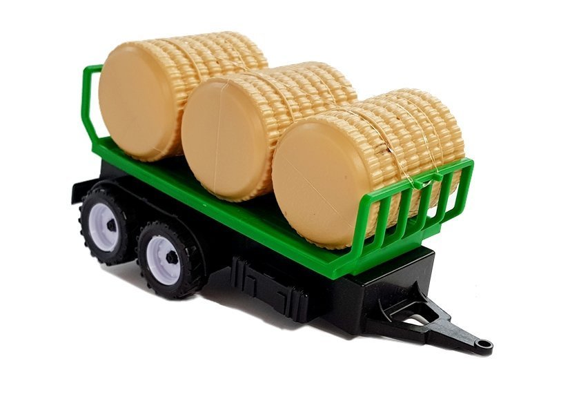 Tractor with Hay Bale Trailer and Tanker