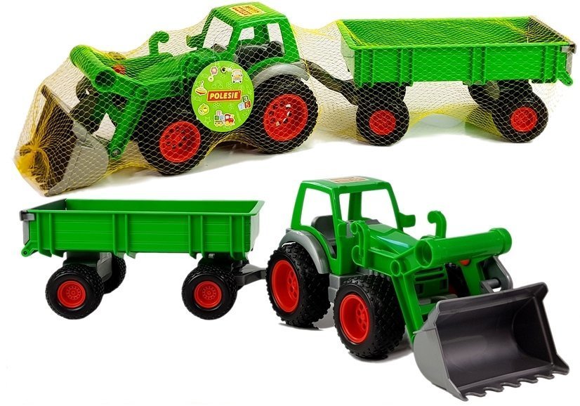 Tractor Loader with Farmer Trailer Green 8817 Polesie