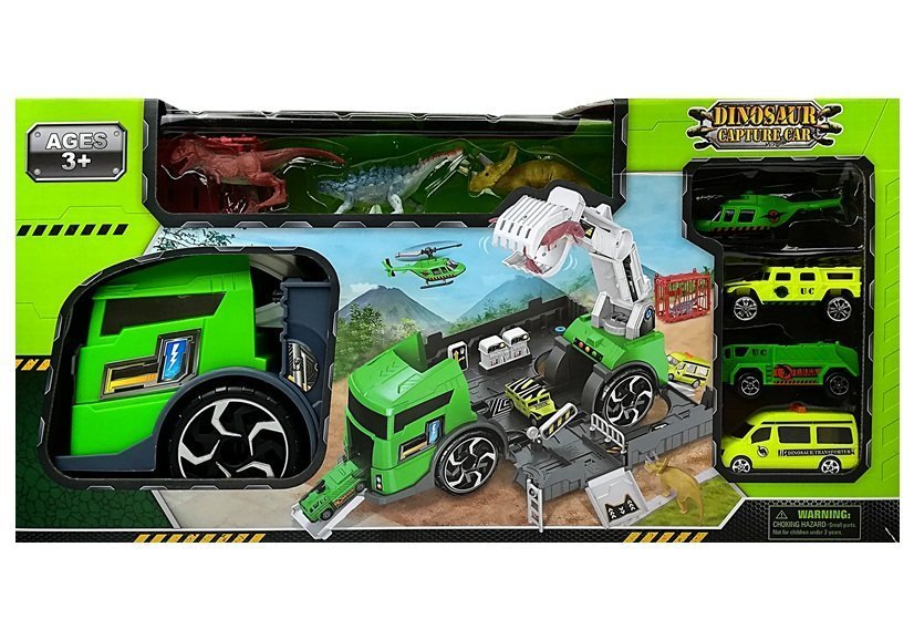 Set Truck with Dinosaurs Transporter