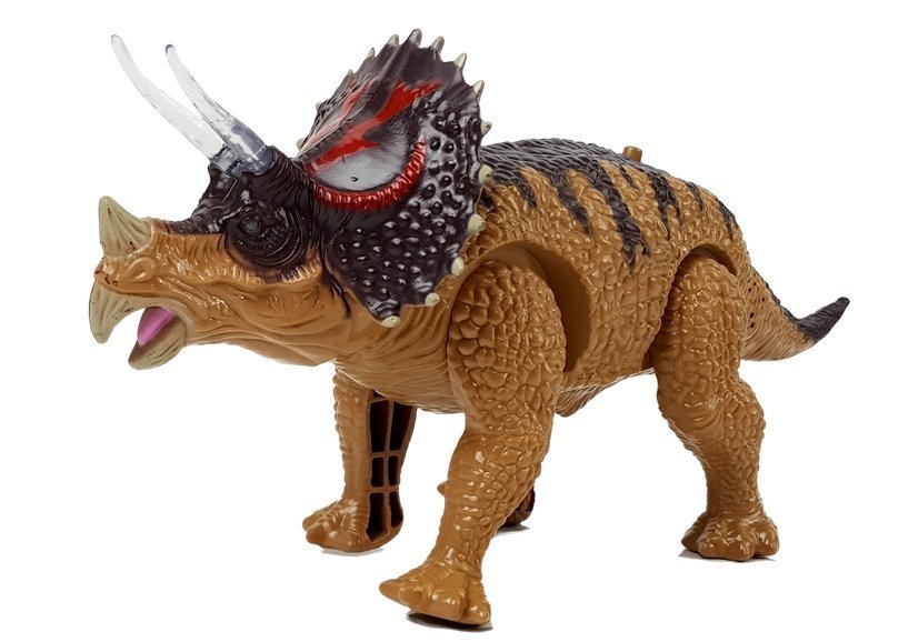 Dinosaur Triceratops Battery Operated Yellow