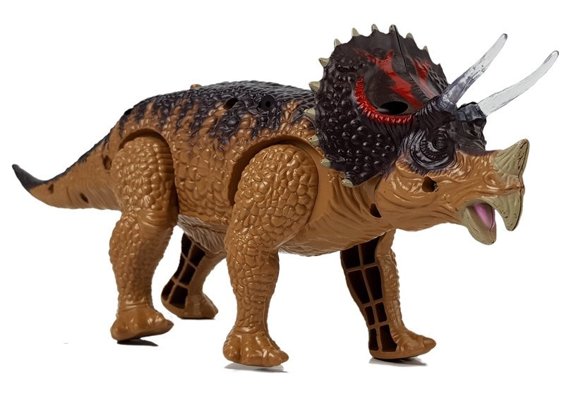 Dinosaur Triceratops Battery Operated Yellow