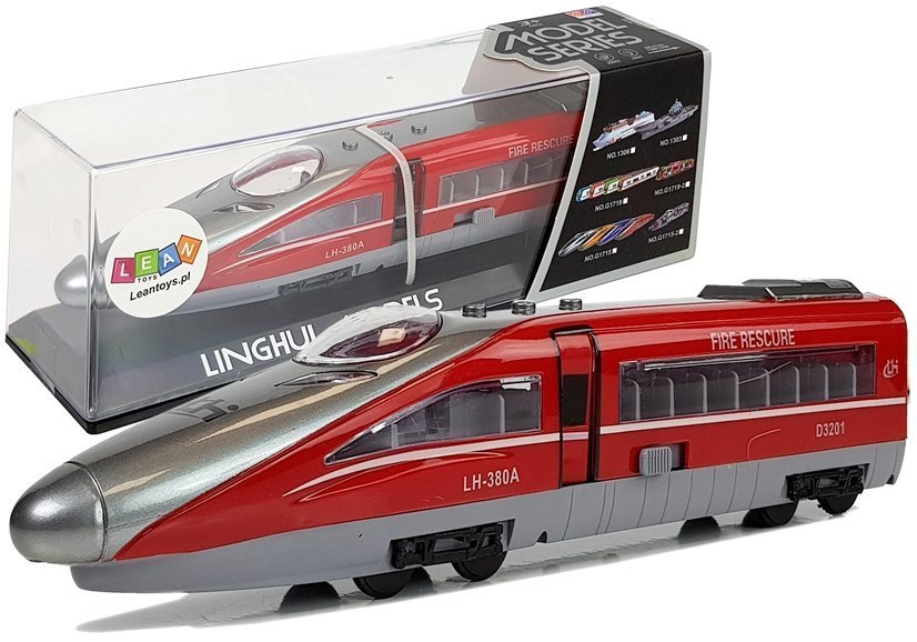 Pendolino Spring Powered Train Red with Sound and Lights