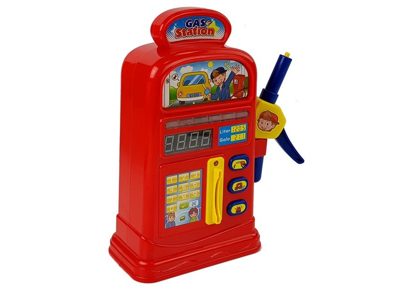 Set Gas Station Toy Car Road Signs Light Sound