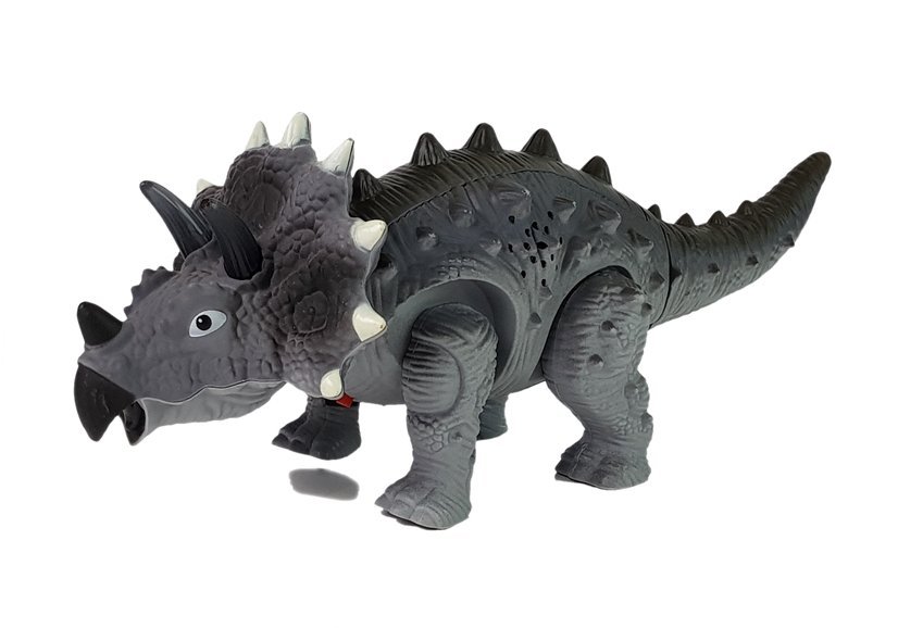 Dinosaur on Battery Triceratops Gray