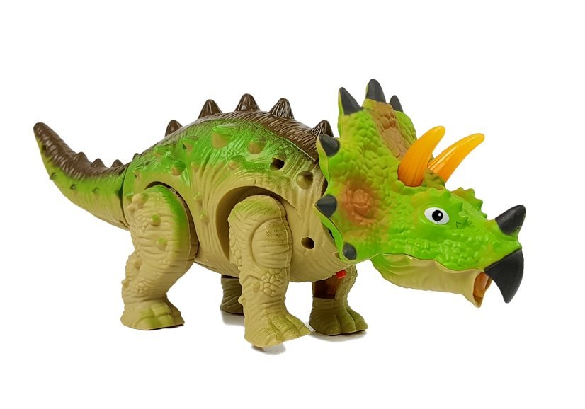 Dinosaur on Battery Triceratops Green