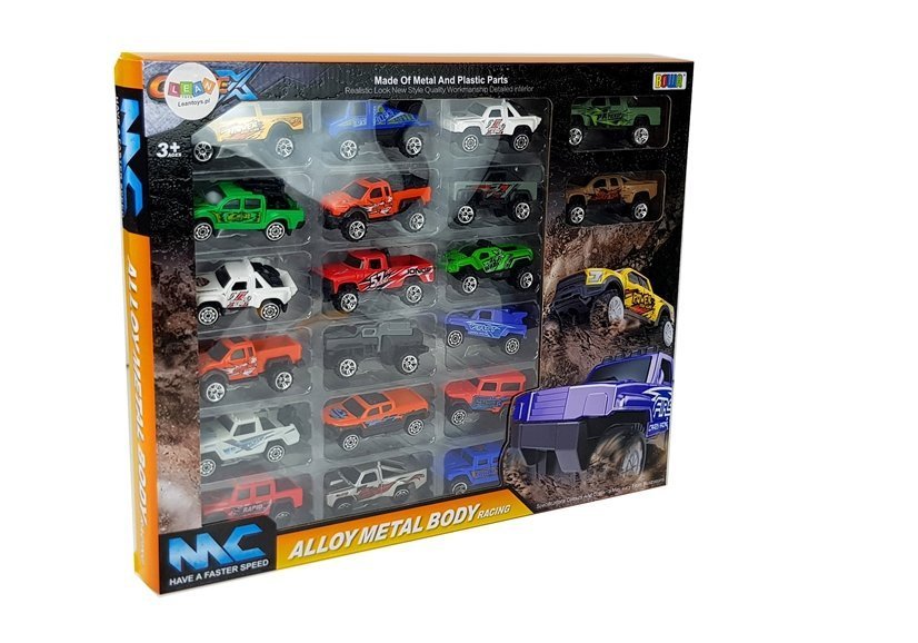 Jeep Off-Road Vehicle Set Various Colors 20 Pieces