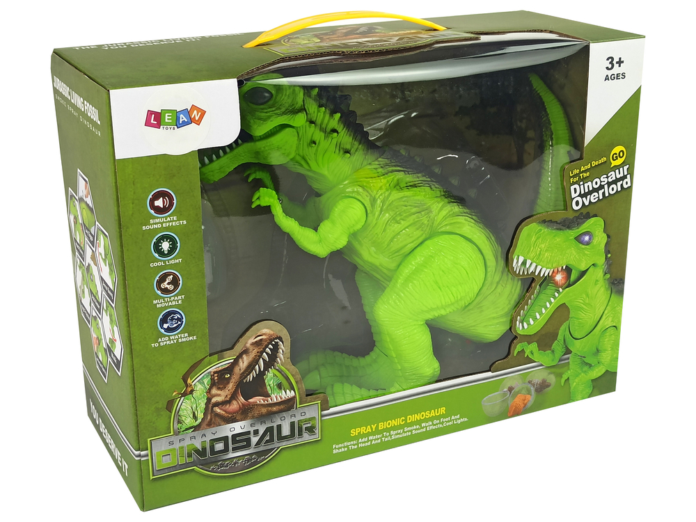 Interactive Dinosaur Projector Sounds Walks on Batteries Folds Eggs Pair