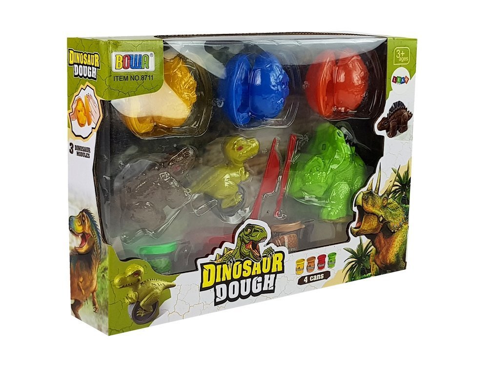 Play Daugh Dinosaurs Eggs Mould 12 Pieces 4 Colours