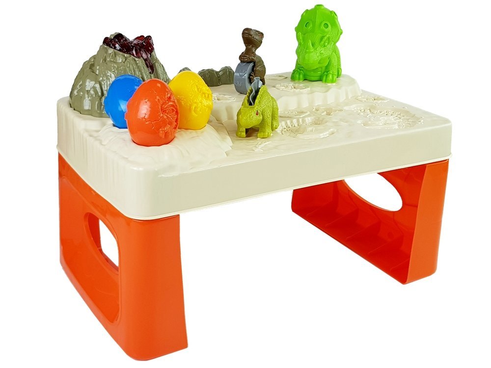 Daisy Play Dough Table Dinosaurs Eggs Mould Volcano with Glowing Lava 4 Colours