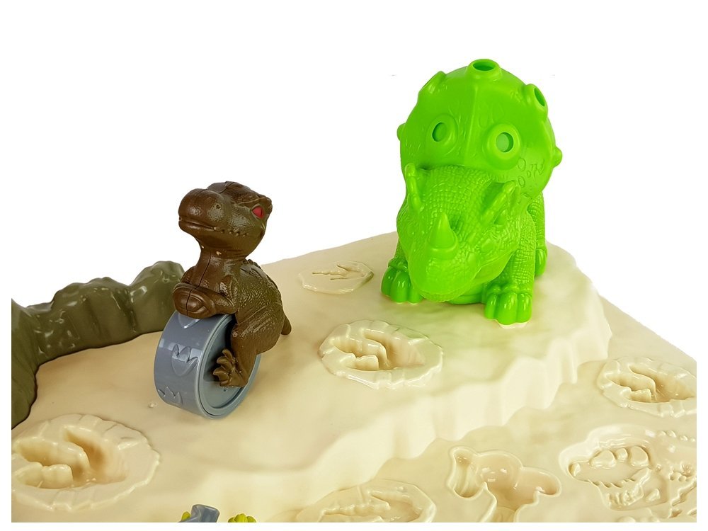 Daisy Play Dough Table Dinosaurs Eggs Mould Volcano with Glowing Lava 4 Colours